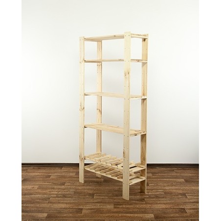 Regał drewniany do zabudowy z półką ażurową  Maxi RW-4L