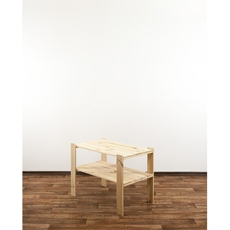 Regał drewniany do warsztatu z półką ażurową  Maxi 2M