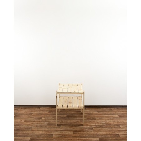 Regał drewniany do warsztatu z półką ażurową  Maxi 2M