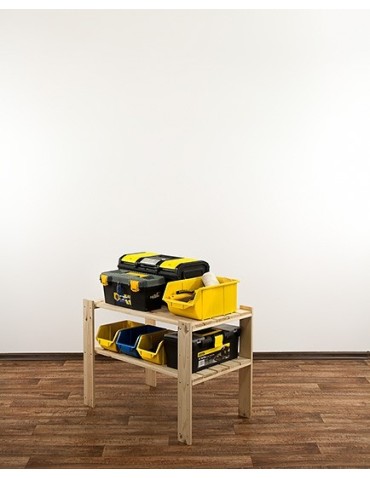 seria MAXI - Regał drewniany do warsztatu z półką ażurową  Maxi 2M - product 9