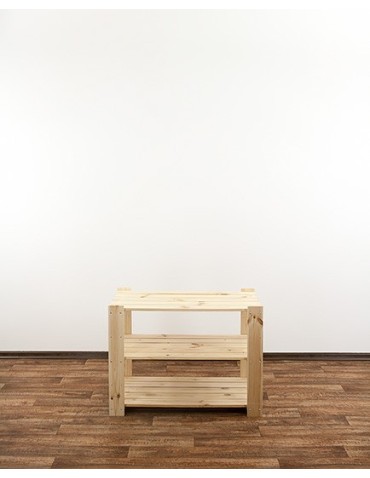 seria MAXI - Regał drewniany do piwnicy z półką ażurową  Maxi 2M+ - product 4