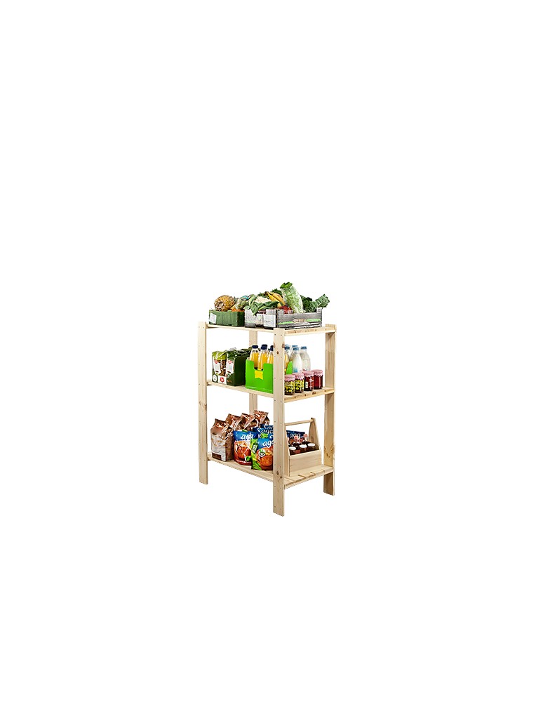 seria MAXI - Regał drewniany modułowy Maxi 3M z półką ażurową - produkt MODO24.PL 1