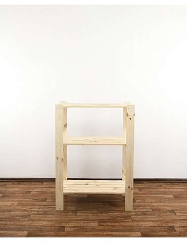 seria MAXI - Regał drewniany modułowy Maxi 3M z półką ażurową - product 4