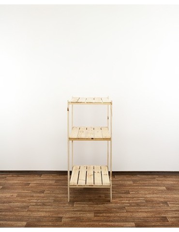 seria MAXI - Regał drewniany modułowy Maxi 3M z półką ażurową - product 3