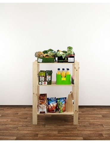 seria MAXI - Regał drewniany modułowy Maxi 3M z półką ażurową - product 6