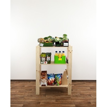 Regał drewniany modułowy Maxi 3M z półką ażurową