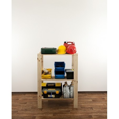 Regał drewniany modułowy Maxi 3M z półką ażurową