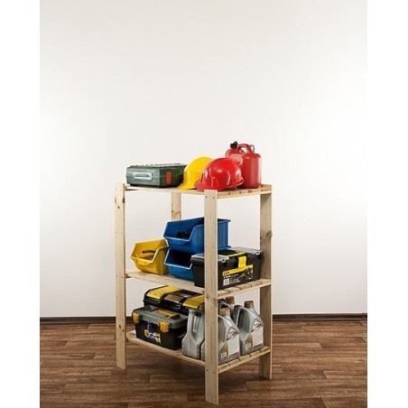 Regał drewniany modułowy Maxi 3M z półką ażurową