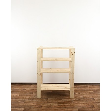 Regał drewniany do spiżarni z półką ażurową  Maxi 3M+