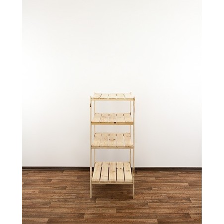 Regał drewniany do spiżarni z półką ażurową  Maxi 3M+