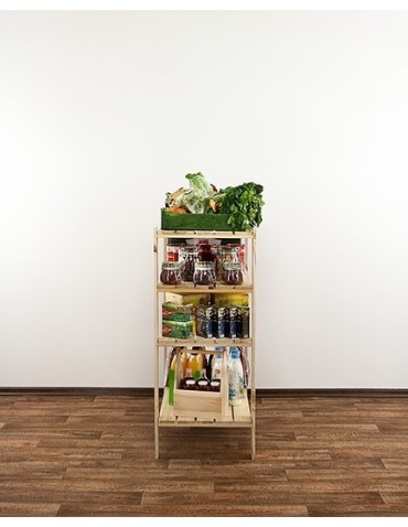 seria MAXI - Regał drewniany do spiżarni z półką ażurową  Maxi 3M+ - product 6