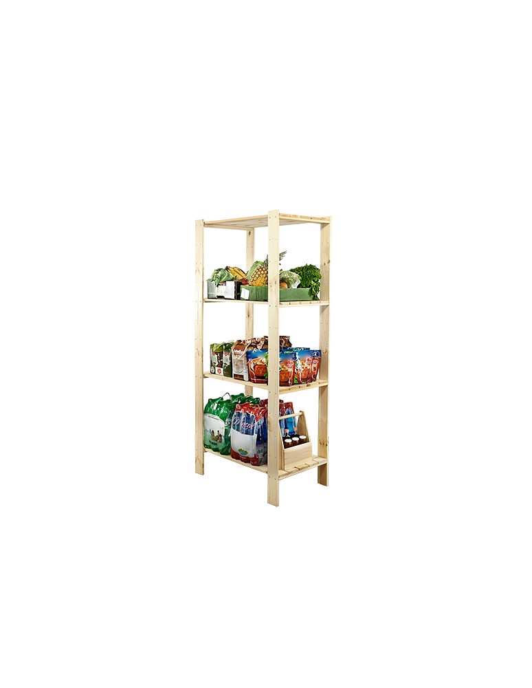 seria MAXI - Regał drewniany do zabudowy z półką ażurową  Maxi 4M - produkt MODO24.PL 1