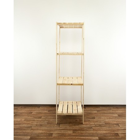 Regał drewniany do zabudowy z półką ażurową  Maxi 4M