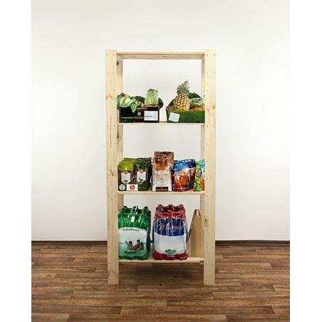 Regał drewniany do zabudowy z półką ażurową  Maxi 4M