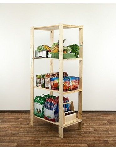 seria MAXI - Regał drewniany do zabudowy z półką ażurową  Maxi 4M - product 6