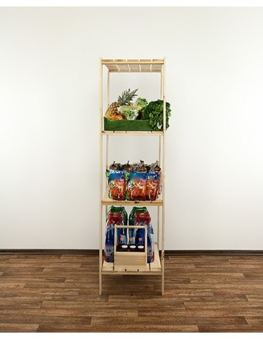 seria MAXI - Regał drewniany do zabudowy z półką ażurową  Maxi 4M - product 7