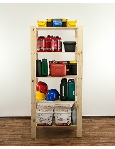 seria MAXI - Regał drewniany do warsztatu z półką ażurową  Maxi 4M+ - product 9