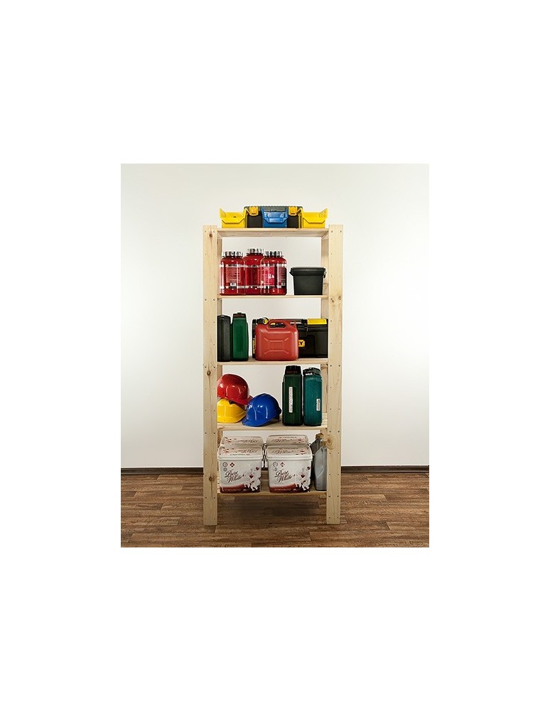 seria MAXI - Regał drewniany do warsztatu z półką ażurową  Maxi 4M+ - product MODO24.PL 9