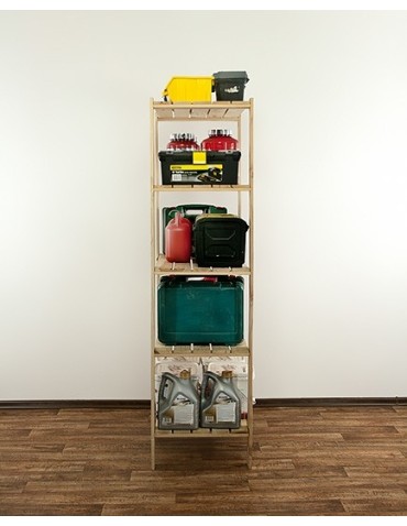 seria MAXI - Regał drewniany do warsztatu z półką ażurową  Maxi 4M+ - product 11