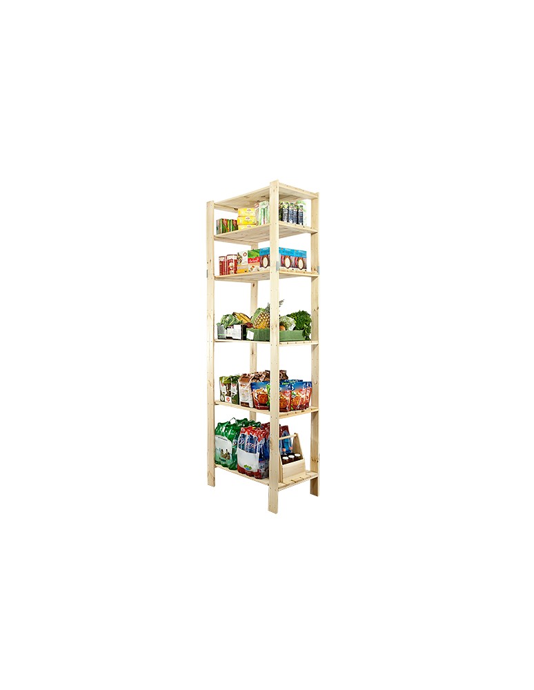 seria MAXI - Regał drewniany do piwnicy z półką ażurową Maxi 6M - produkt MODO24.PL 1