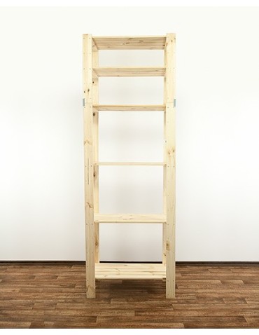 seria MAXI - Regał drewniany do piwnicy z półką ażurową Maxi 6M - product 4