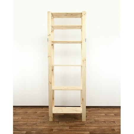 Regał drewniany do piwnicy z półką ażurową Maxi 6M