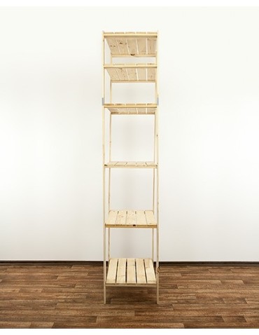 seria MAXI - Regał drewniany do piwnicy z półką ażurową Maxi 6M - product 3