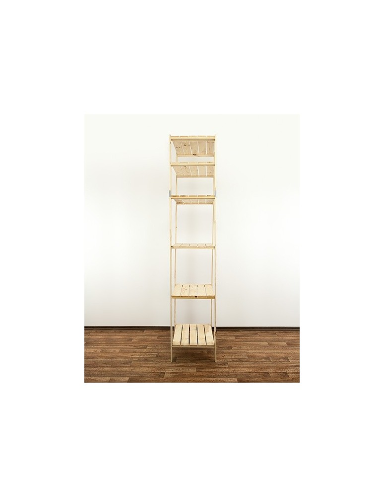 seria MAXI - Regał drewniany do piwnicy z półką ażurową Maxi 6M - product MODO24.PL 3