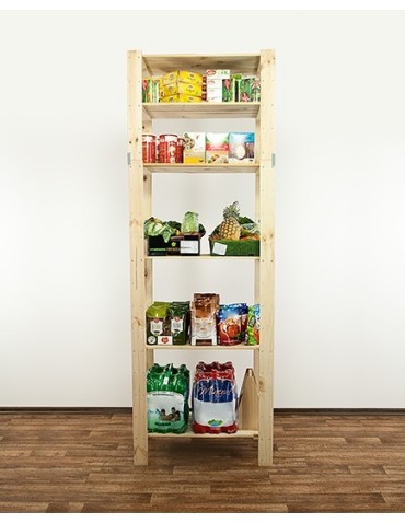 seria MAXI - Regał drewniany do piwnicy z półką ażurową Maxi 6M - product 8