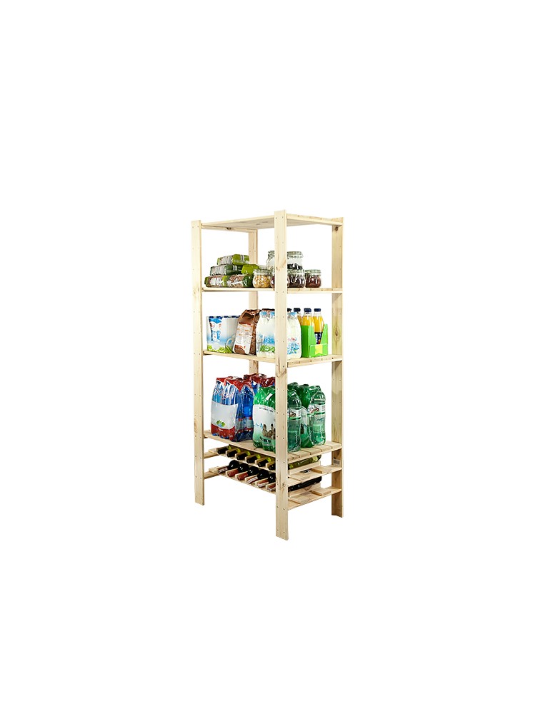 seria MAXI - Regał drewniany modułowy z półką ażurową  Maxi RW-4M - produkt MODO24.PL 1