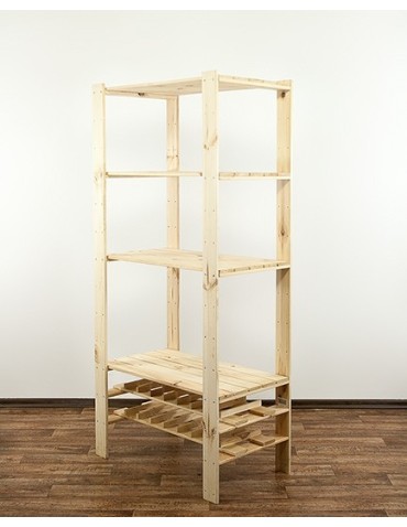 Regał drewniany modułowy z półką ażurową  Maxi RW-4M - product 2