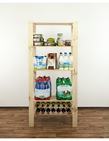 seria MAXI - Regał drewniany modułowy z półką ażurową  Maxi RW-4M - product 7