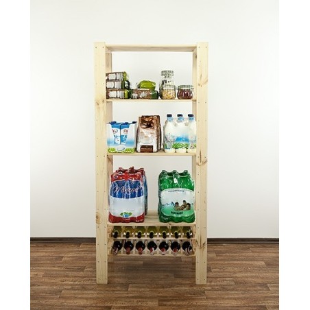 Regał drewniany modułowy z półką ażurową  Maxi RW-4M