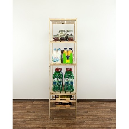 Regał drewniany modułowy z półką ażurową  Maxi RW-4M