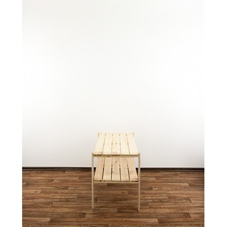 Regał drewniany do spiżarni z półką ażurową Maxi 2N