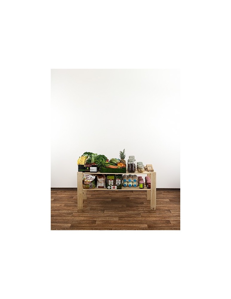 seria MAXI - Regał drewniany do spiżarni z półką ażurową Maxi 2N - product MODO24.PL 5