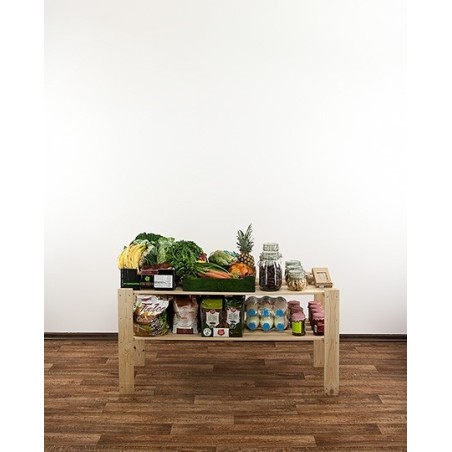 Regał drewniany do spiżarni z półką ażurową Maxi 2N