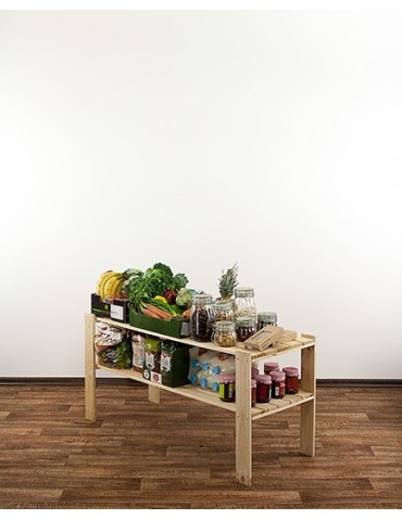 seria MAXI - Regał drewniany do spiżarni z półką ażurową Maxi 2N - product 6