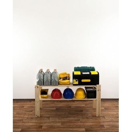 Regał drewniany do spiżarni z półką ażurową Maxi 2N