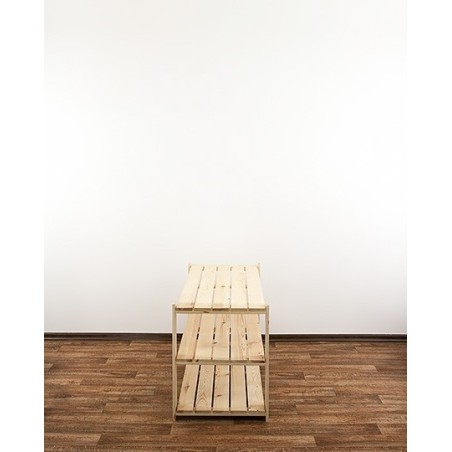 Regał drewniany do zabudowy z półką ażurową  Maxi 2N+