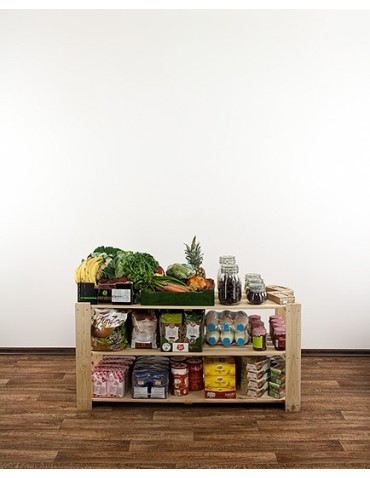 seria MAXI - Regał drewniany do zabudowy z półką ażurową  Maxi 2N+ - product 4