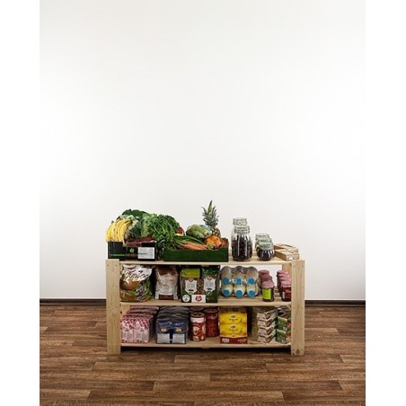 Regał drewniany do zabudowy z półką ażurową  Maxi 2N+