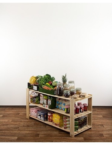 seria MAXI - Regał drewniany do zabudowy z półką ażurową  Maxi 2N+ - product 5