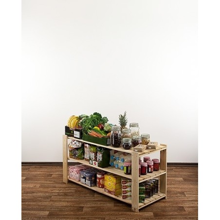 Regał drewniany do zabudowy z półką ażurową  Maxi 2N+