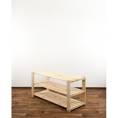 Regał drewniany do zabudowy z półką ażurową  Maxi 2N+