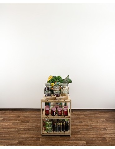 seria MAXI - Regał drewniany do zabudowy z półką ażurową  Maxi 2N+ - product 7