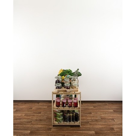 Regał drewniany do zabudowy z półką ażurową  Maxi 2N+