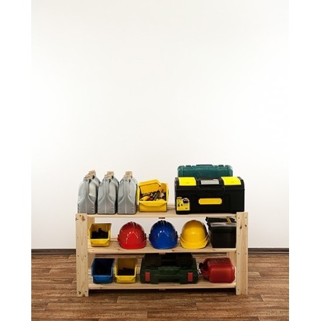 Regał drewniany do zabudowy z półką ażurową  Maxi 2N+