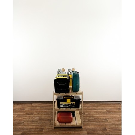 Regał drewniany do zabudowy z półką ażurową  Maxi 2N+