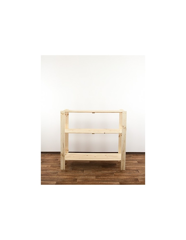 seria MAXI - Regał drewniany do warsztatu z półką ażurową Maxi 3N - product MODO24.PL 2